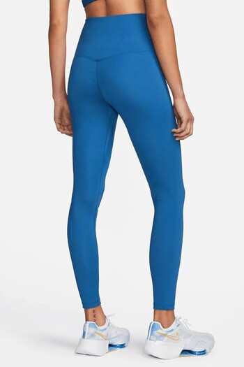 Nike Leggings One High Rise Leggings cu talie înaltă, lungime întreagă, cu 2 buzunare, albastru