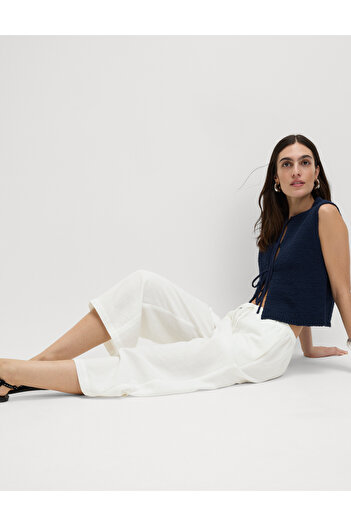 Marks & Spencer Lyocell Wide Leg Crop Pantolon
