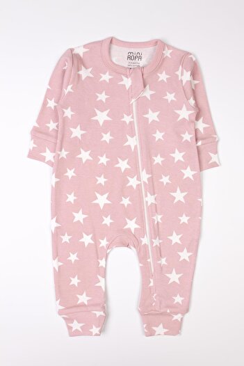 Mini Ropa Zippered Baby Kids Romper Star Patterned Sleeping Bag