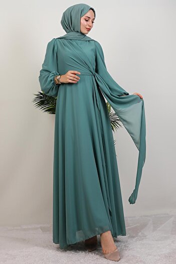 GİYZAMİLA Φόρεμα Perry Chiffon Mint
