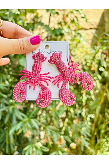 Markiz Takı Brand Pink Lobster Earrings