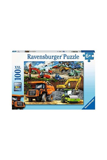 RAVENSBURGER Puzzle - Construction Vehicles, 100 pieces XXL
