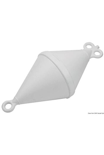 OSCULATI Buoy from Blow-Molded Polyethylene with Two Cones, Yellow, 9 Liters