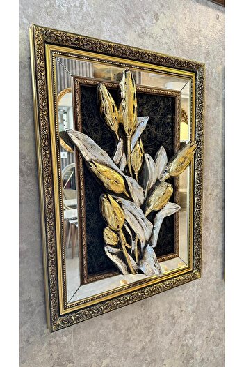 Gezelge Home & Art LALE BUKETİ RÖLYEF TABLO - 80X60
