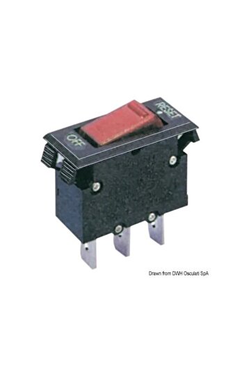 OSCULATI Illuminated Thermal Rocker Switch, OSCULATI, 5 Amperes, PVC, 28x13.5 cm