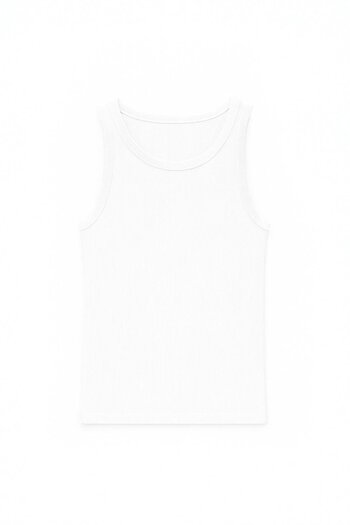 ablukaonline Men's Basic Corduroy Undershirt White