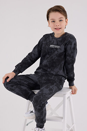 Rolypoly Boy's Gray Tracksuit Set