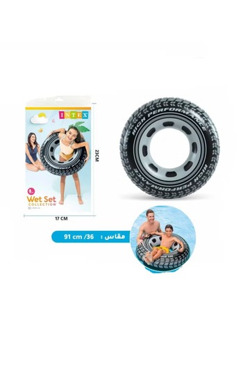 Intex Swimming Tube Giant Car Tire Black 91Cm