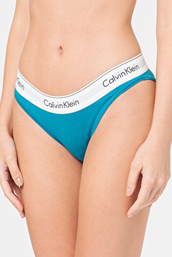 Calvin Klein , Chiloți de damă din amestec de bumbac și modal, albastru petrol, XL