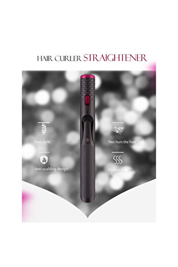 K.SKIN 2-in-1 Hair Straightener & Curler for Women – Mini Travel Styling Tool with 3D Floating Plate