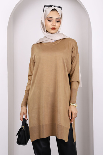İmajButik Μπισκότο Mercerized Casual Knitwear Μπλούζα