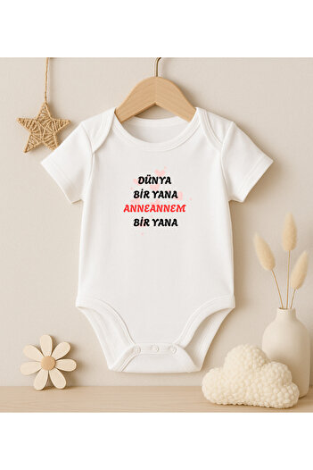 MODAT World One Side Grandma One Side Written Printed Baby Bodysuit