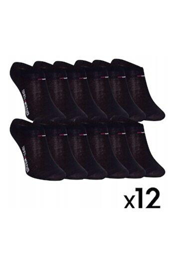 Tommy Hilfiger Socks, 12 pairs, cotton, black One Size