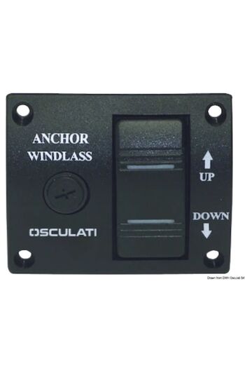 OSCULATI Panou de Comanda cu Comutator Basculant Rezistent la Apa, Iluminare LED Dubla, Control UP-DOWN