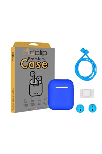 dalip Husa pentru Apple AirPods, 4Goods, Silicon, Albastru