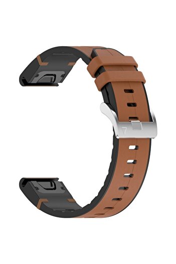 Tim Watch strap for Garmin Fenix 3/3 HR/5X/5X Plus/6X/6X Pro/7X/7X Pro Solar, P53, -leather, Dark Bro