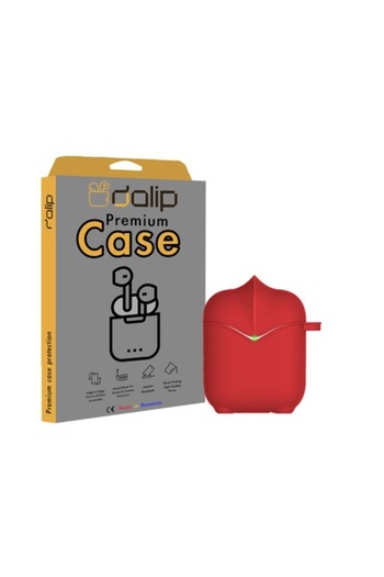 dalip Husa pentru Apple Airpods, Cockscomb, Silicon, Rosu