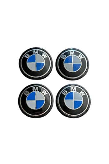 MAF Set de 4 capace centrale de roți 62mm, exterior, alb-albastru, compatibile/de schimb pentru jante din aliaj BMW