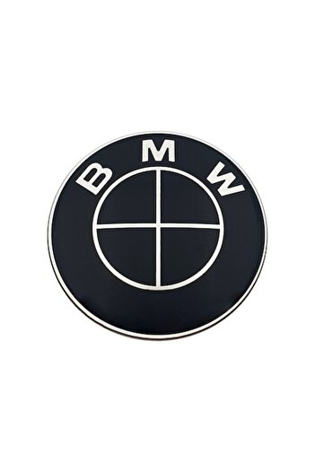 Silverline Emblemă autoadezivă pentru volan BMW, 44 mm, negru complet