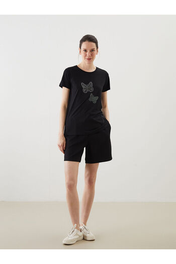 LC Waikiki Black Elastic Waist Women's Shorts