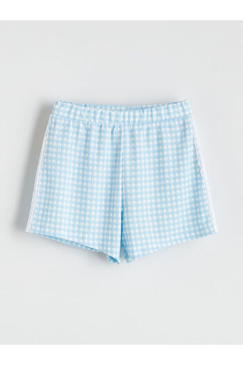 LC Waikiki Elastic Waist Plaid Girl's Shorts