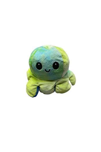 Flo Reversible Plush Octopus with Happy Face and Sad Face, Model 44, Multicolor