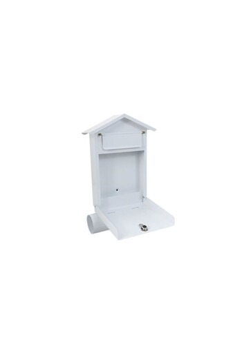JollyMag Mailbox, with space for newspaper, white, B6 format, 23x7x37.5 cm, Damech