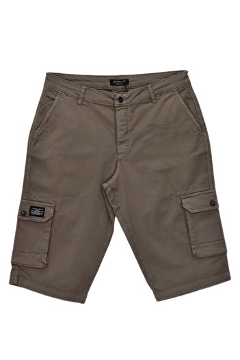 DYNAMO Men's Cargo Pocket Canvas Capri Shorts Bgl-St04736