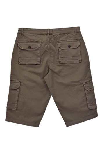 DYNAMO Men's Cargo Pocket Canvas Capri Shorts Bgl-St04736