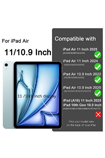 XIUWOO iPad Air 11"/Air 5th/Air 4th Gen Case with Keyboard Multi Touchpad Cover for Air 11" M3/M2 2025/2024