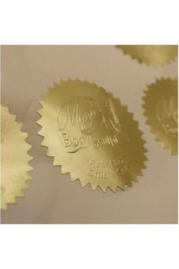 Generic Steel Stamped Embossed Stickers, Multipurpose Self-Adhesive Label Paper for Office Business Barcode