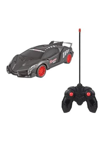 Recaro Remote Control Racing Car Matte Black with Lights 1:16 - 27 MHz