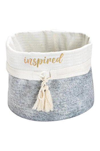 HOMENIVA Felt Round Basket - Flower Pot - Organizer - Organizer - Basket Maxi 18X13 cm