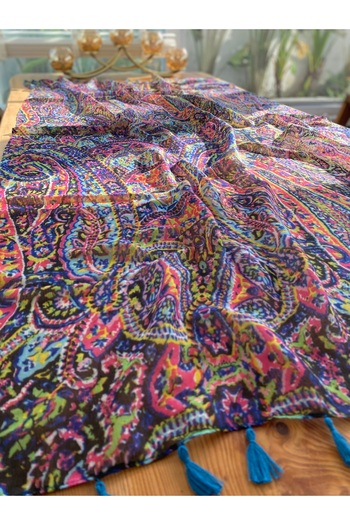 Bohemian Ethnic Patterned Organic 190 X 100 cm Pareo Shawl Paisley 1758094
