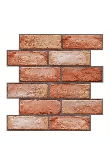 GOLD MARKET Set of 10 3D Self-Adhesive Wallpaper Panels, Brick Imitation, Waterproof, 30x30 cm, Brick