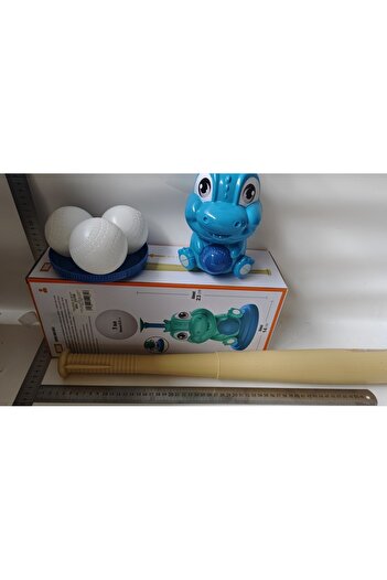 Flippy 5-Piece Baseball Set for Kids, Flippy, Dinosaur Press Toy, 14x23 cm, Green/Blue
