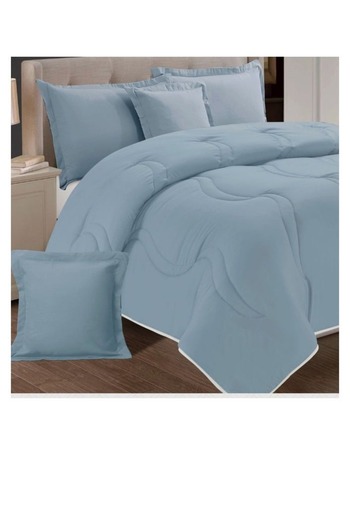 smart home Double-sided comforter set, 6-piece bedspread set, 100% microfiber filling bedspread, 230x250cm