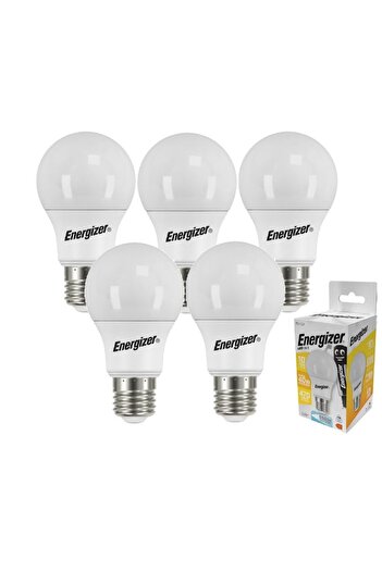 Energizer Set 5 becuri LED Mini Globe Energizer, 4.9W, E27, 470 lumeni, 6500K, lumina rece, Clasa energetica F