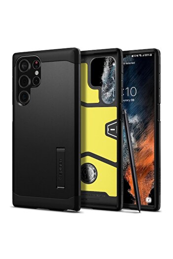 Spigen Case for Samsung Galaxy S22 Ultra, Tough Armor, Black