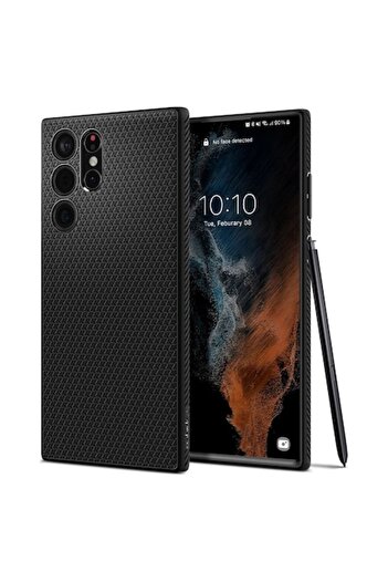 Spigen Liquid Air case for Samsung Galaxy S22 Ultra 5G, Matte Black