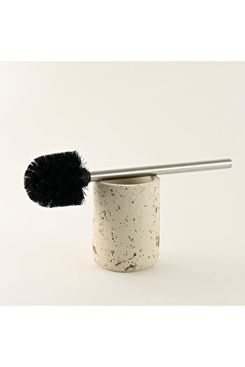 homez Toilet Brush Holder With Stainless Steel Pole In Gold