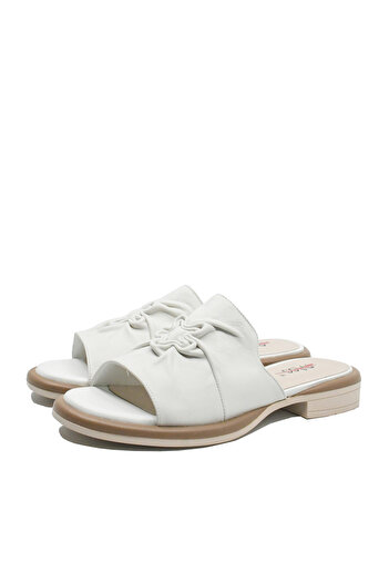 PASS Collection Women's flat clogs Pass Collection in white leather