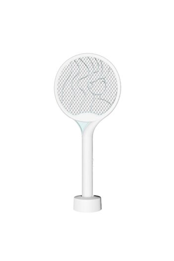 LEIBOO 2-in-1 Electric Insect Racket - USB Rechargeable, 2600V, 23x51 cm, White