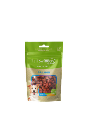 Tail Swingers Dog rewards, tablets, soft snacks, grain-free, with salmon, 125g