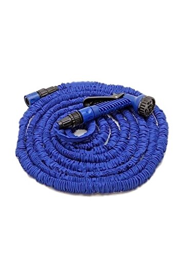 dalip Expandable garden hose, 10-30m, with spray accessory, 3 modes, Blue