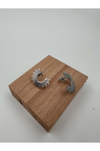 Xbaby Sun Pattern Silver Color Earrings