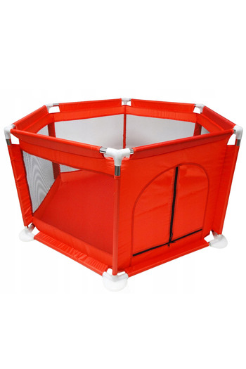 OEM Playpen for children or babies, textile material, red, 130x60cm
