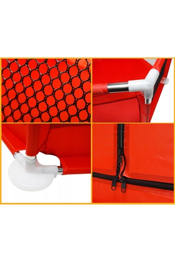 OEM Playpen for children or babies, textile material, red, 130x60cm