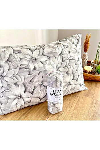 Arma Concept Double Flower Pattern Ranforce Fabric Fitted Elastic Sheet & 2 Pillowcases