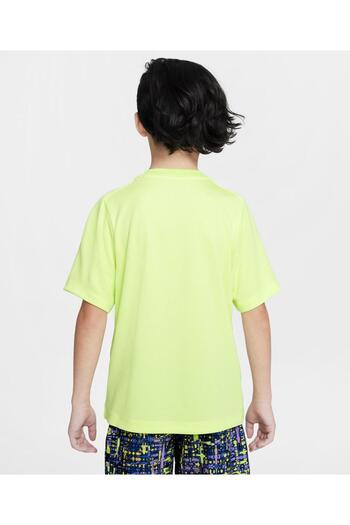 Nike Multi Dri-Fit Half Sleeves Logo Graphic T-shirt - Lemon Twist